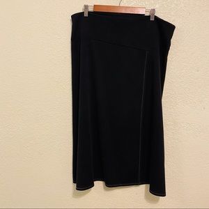 Patagonia skirt faux wrap midi black organic cotto